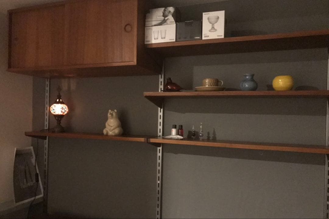 カイクリスチャンセン　ウォールシステム　シェルフ　チーク在宅　北欧ヴィンテージ