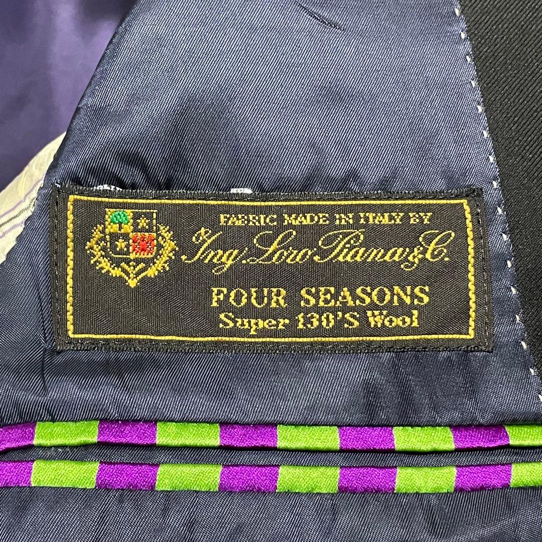 【ポールスミス】美品 高級 ロロピアーナ生地 130's ブラックフォーマル