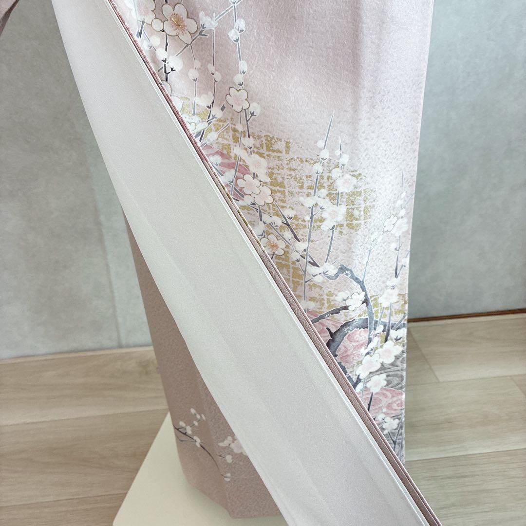 色留袖　フルセット　着物　正絹　五つ紋　大人の薄梅　気品やわらか　梅枝　J9