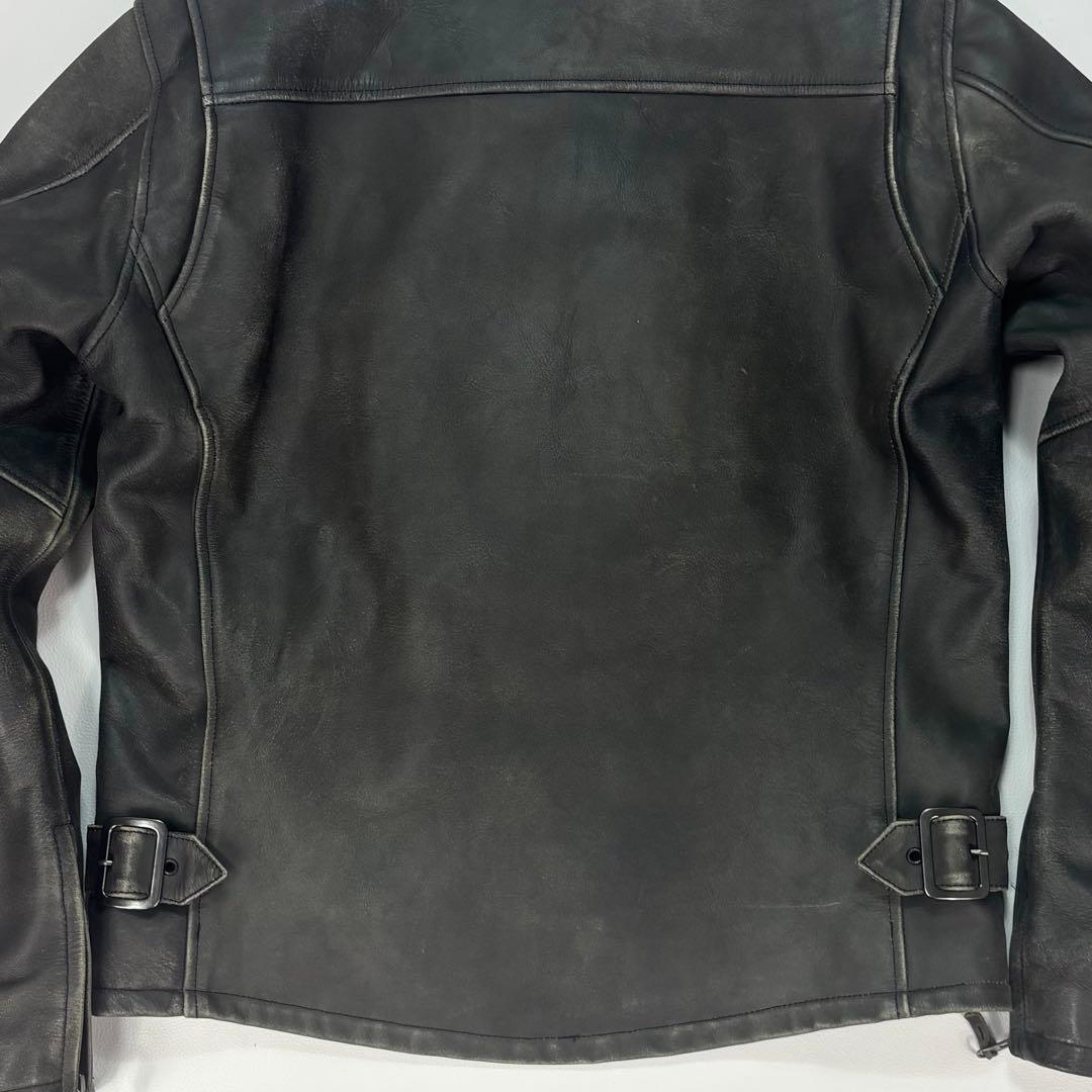 コミネ(KOMINE)バイク用 シングルライダースレザー 本革 牛革 XL