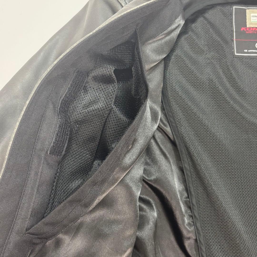 コミネ(KOMINE)バイク用 シングルライダースレザー 本革 牛革 XL