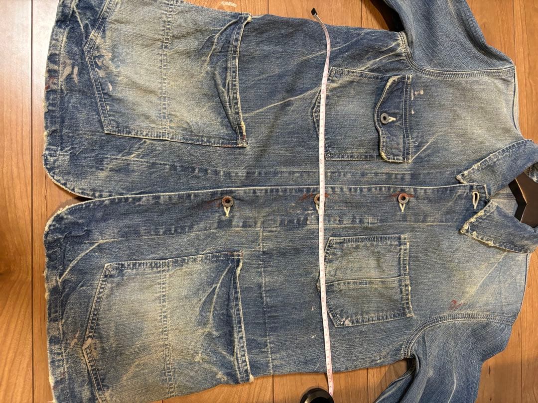 や*ぺ様 30s〜40s カバーオール　月桂樹ドーナツボタン　メーカー不明