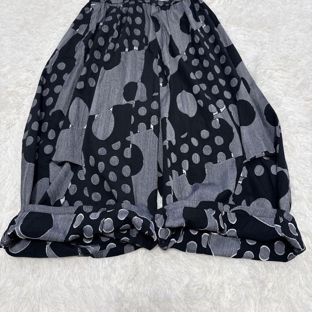 美品 慈雨 センソユニコ ドット柄 バルーンパンツ サルエル ワイドパンツ 40
