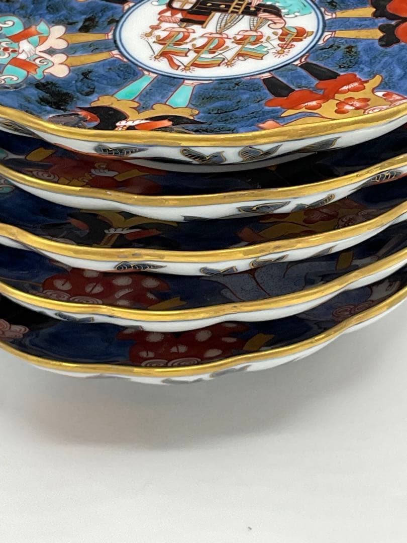 福右衛門窯　古伊万里　皿　染錦献上手　福右衛門