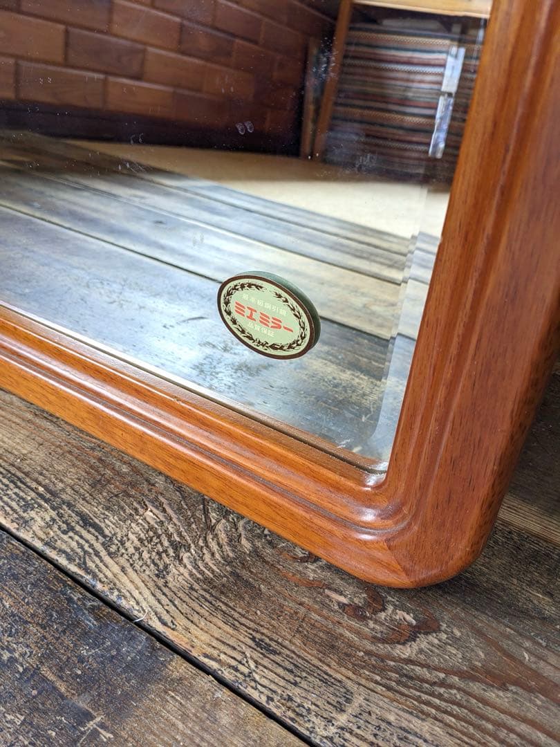 【受取者様が決まりました】木製スタンドミラー ミエミラー 面取り加工　姿見