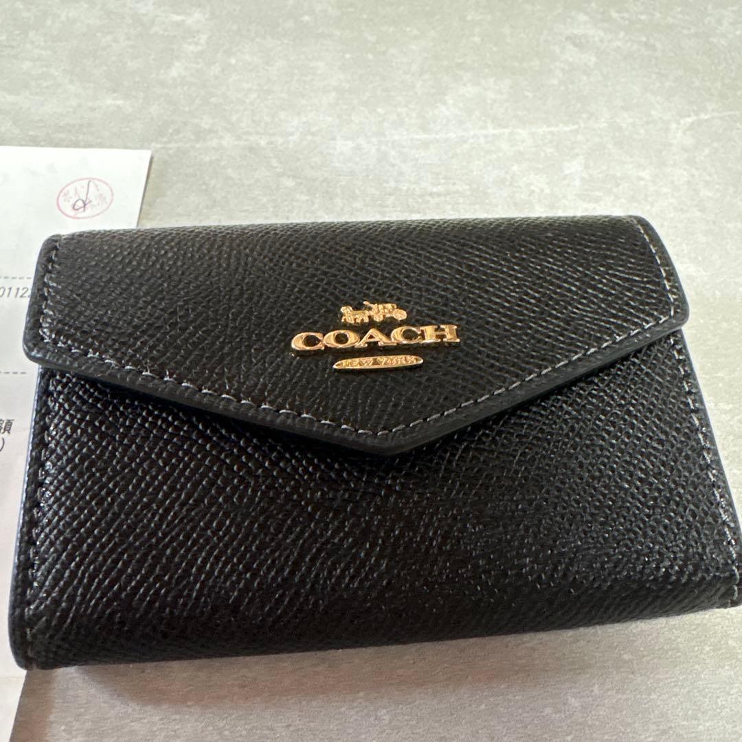 新品　正規品 COACH カードケース 名刺入れ カードホルダー ブラック