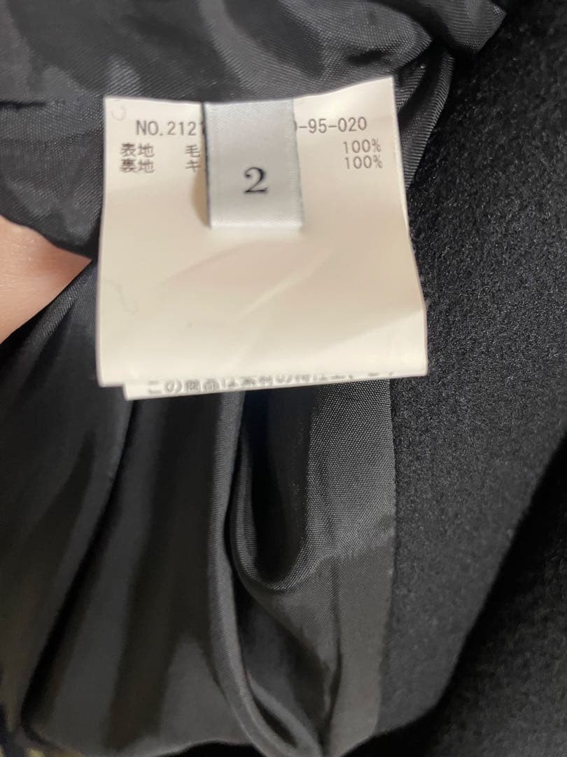 新品Loulou Willoughbyノーカラーコート 黒 人気完売