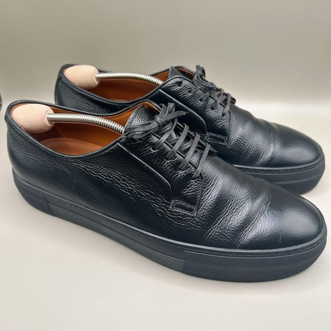 『美品』ユナイテッドアローズ ドレススニーカー 革靴 シボ革 ブラック　28cm