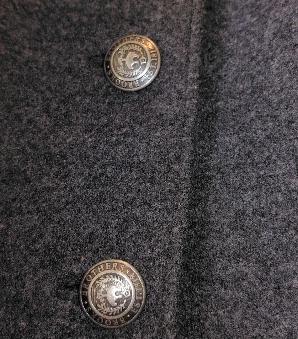 美品★Brooks Brothers ポンチョ ケープコート　ロゴボタン　グレー