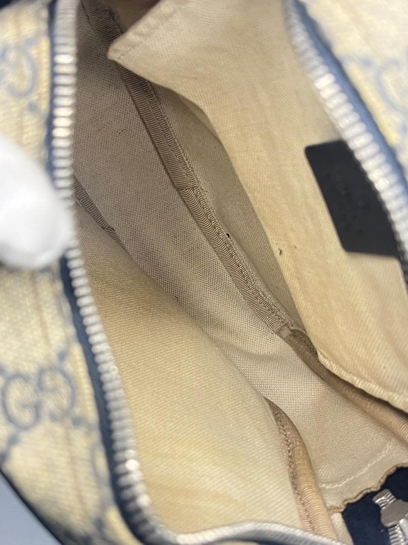 GUCCI グッチ GGスプリーム ショルダーバッグ ネイビー