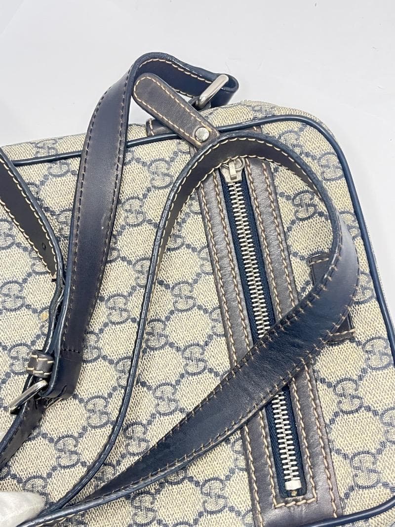 GUCCI グッチ GGスプリーム ショルダーバッグ ネイビー