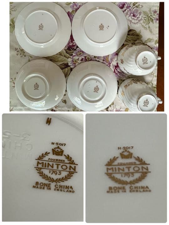 【レア美品】ミントン★ゴールドフラワー★トリオ　ペア