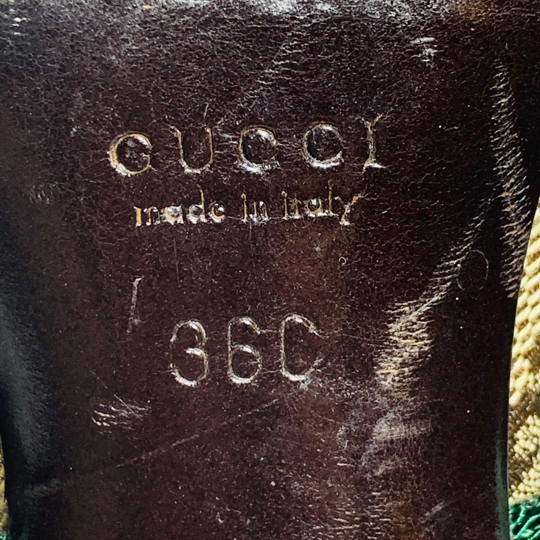 ⭐️ レア　Gucci モノグラム ハイヒールミュール　36（23cm）