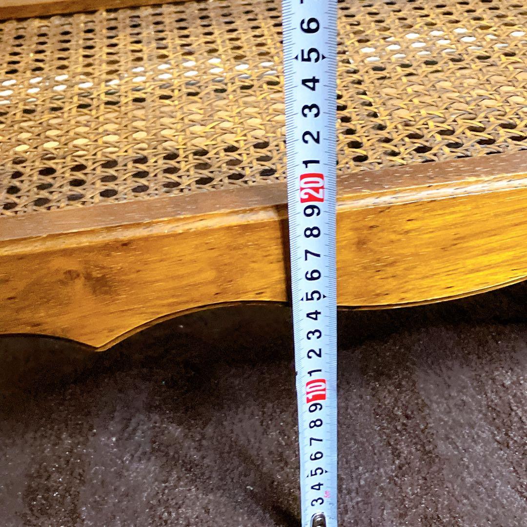 karimoku カリモク 木製 コンソールテーブル ラタン棚付き 幅60