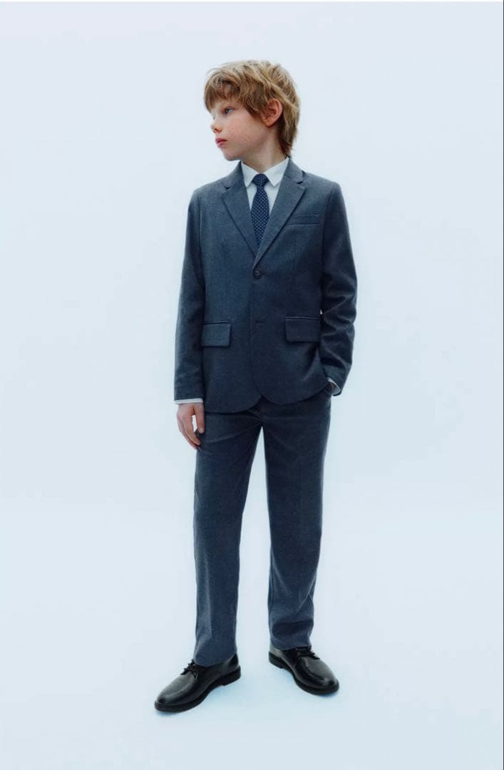 ZARA KIDS ネイビー スーツセット ネクタイ付き152センチ