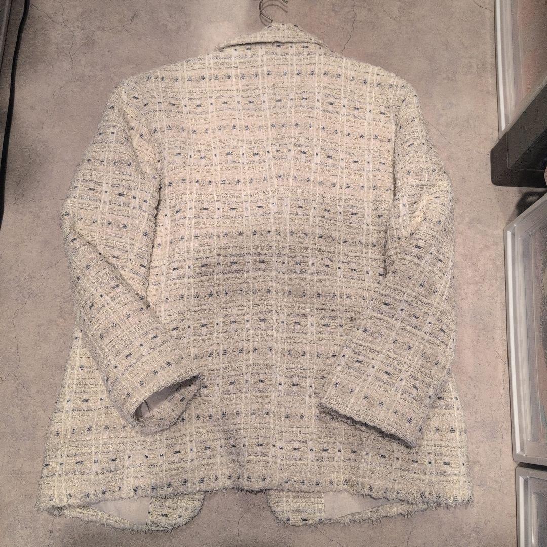 完売COEL38ツイードビッグテーラードジャケット白 ヨンア金子綾