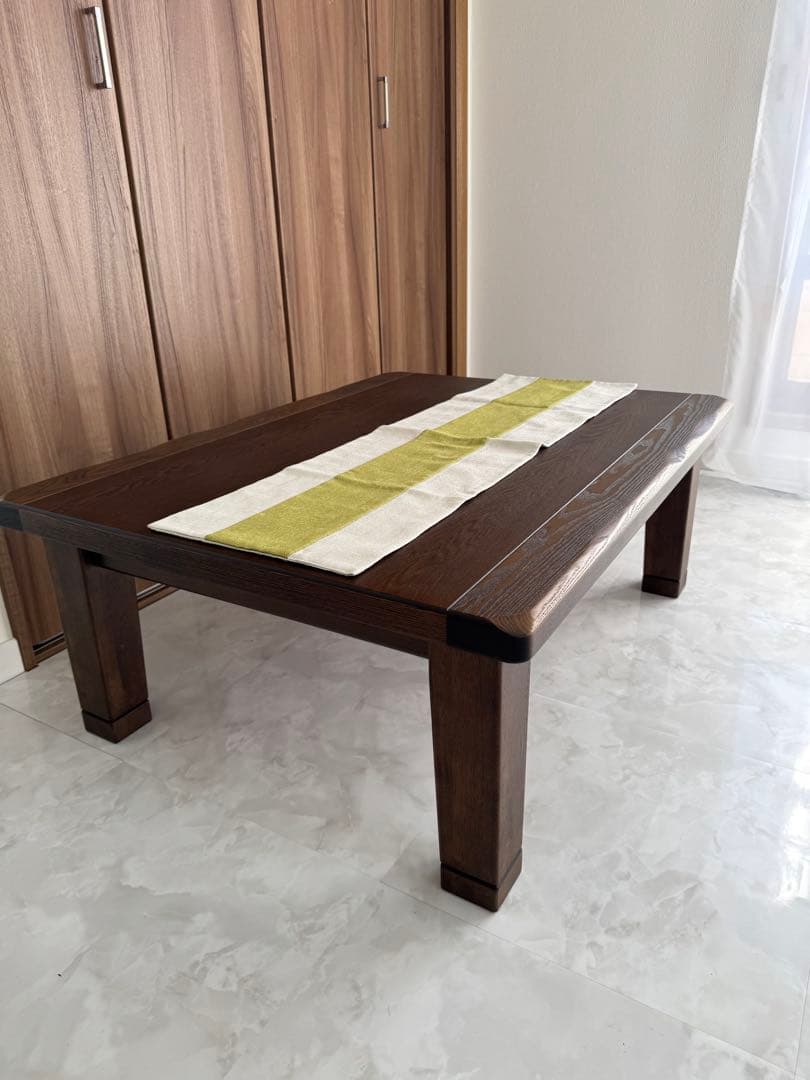 【定価より50%引き！】天然木製 こたつ 駿河 アサヒ木工 105cm幅 継ぎ脚