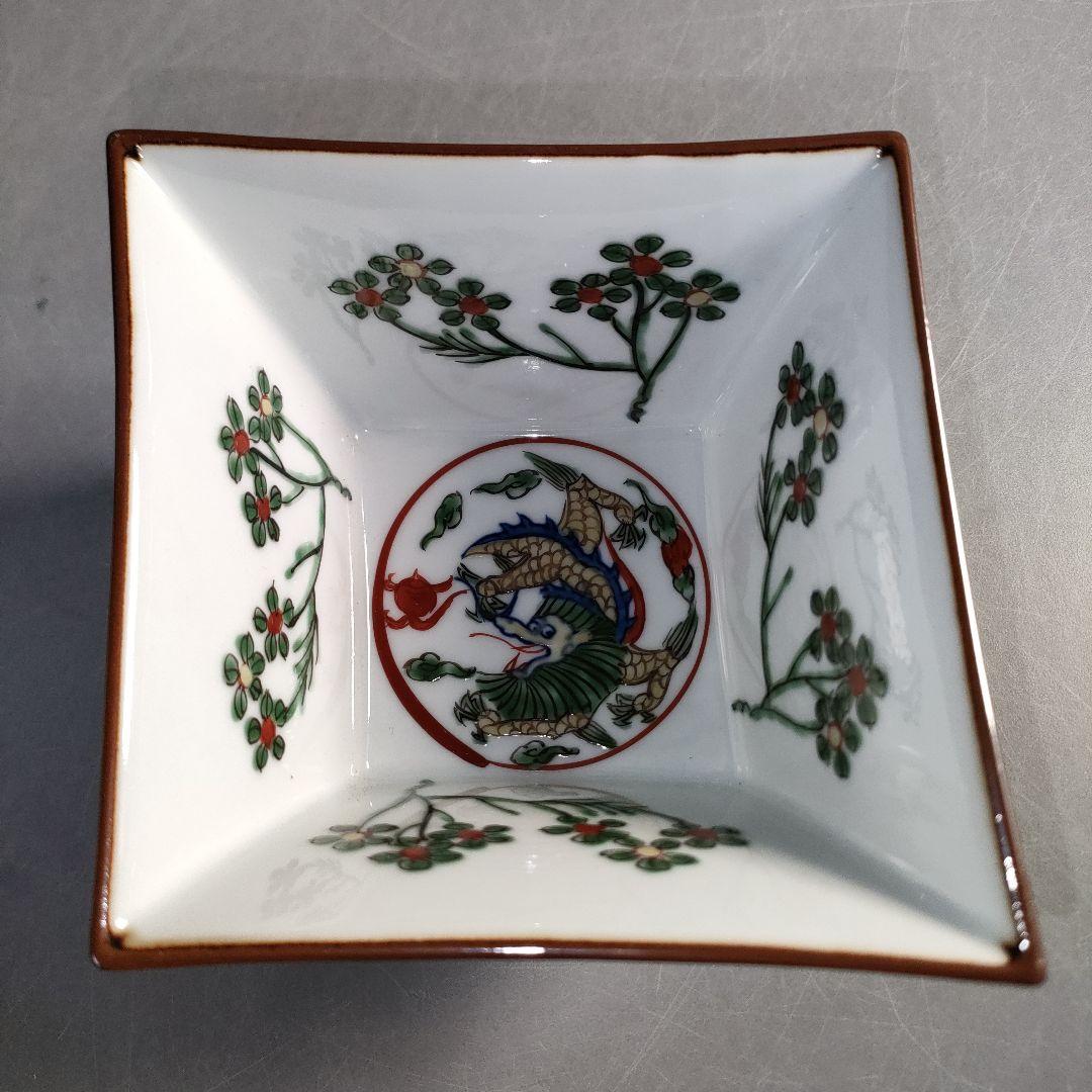 A1310-6/有田焼/源右衛門窯/万暦風龍絵小鉢5客/飾鉢/盛鉢/懐石道具/