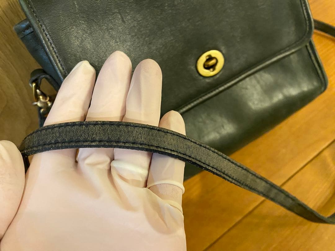 オールドコーチ Old COACH ダークグリーン ショルダー バッグ 80年代