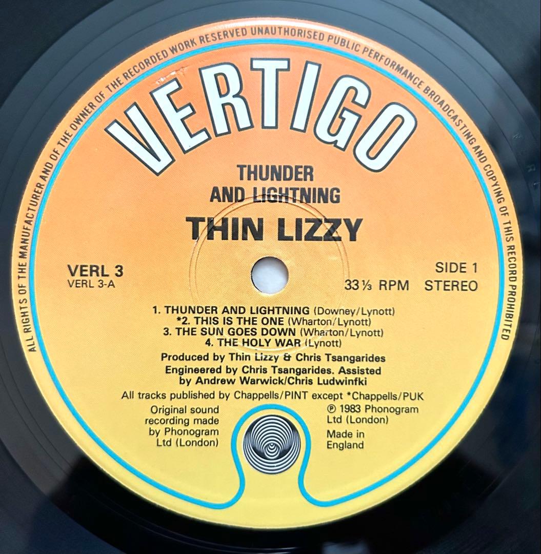 貴重Thin Lizzy Thunder & Lightning UK盤2LP