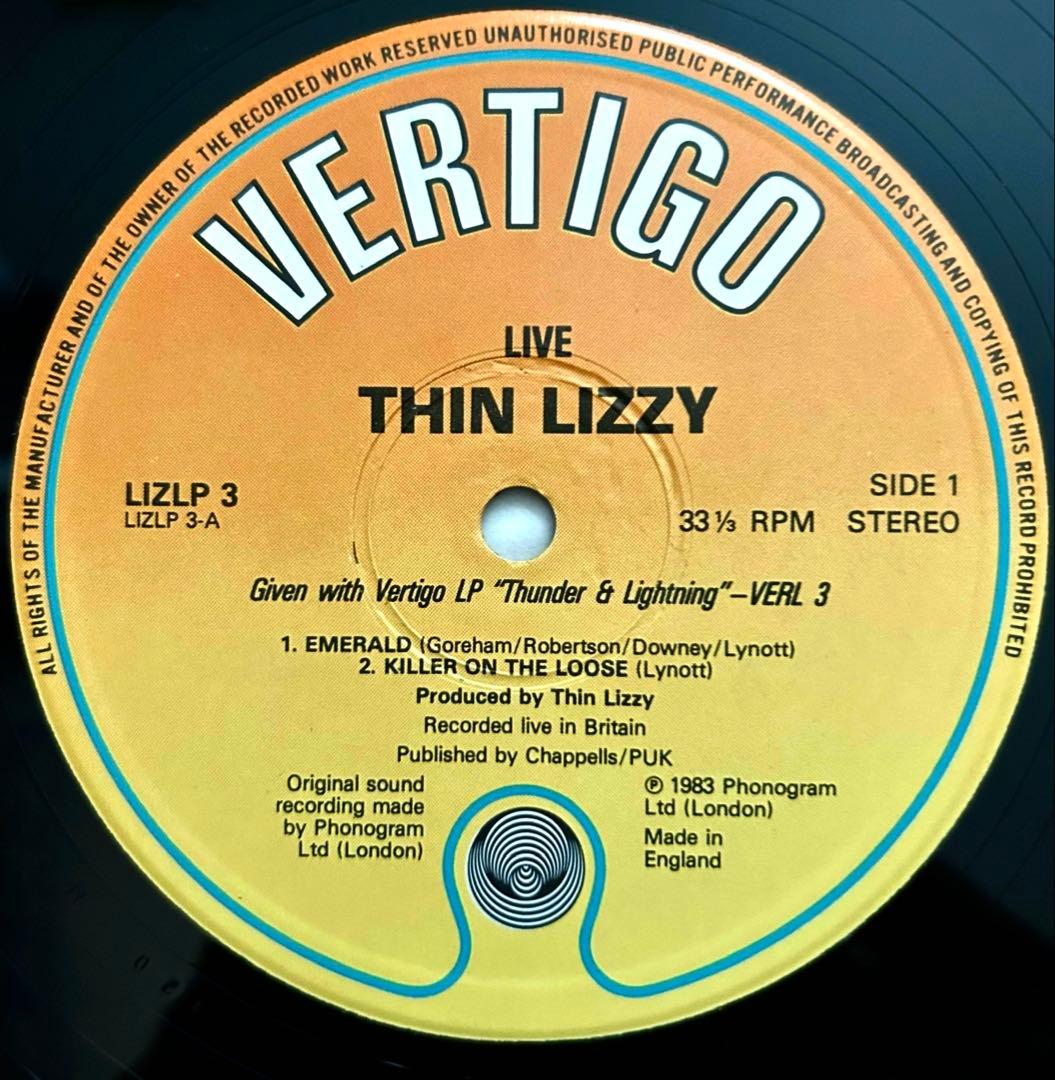 貴重Thin Lizzy Thunder & Lightning UK盤2LP