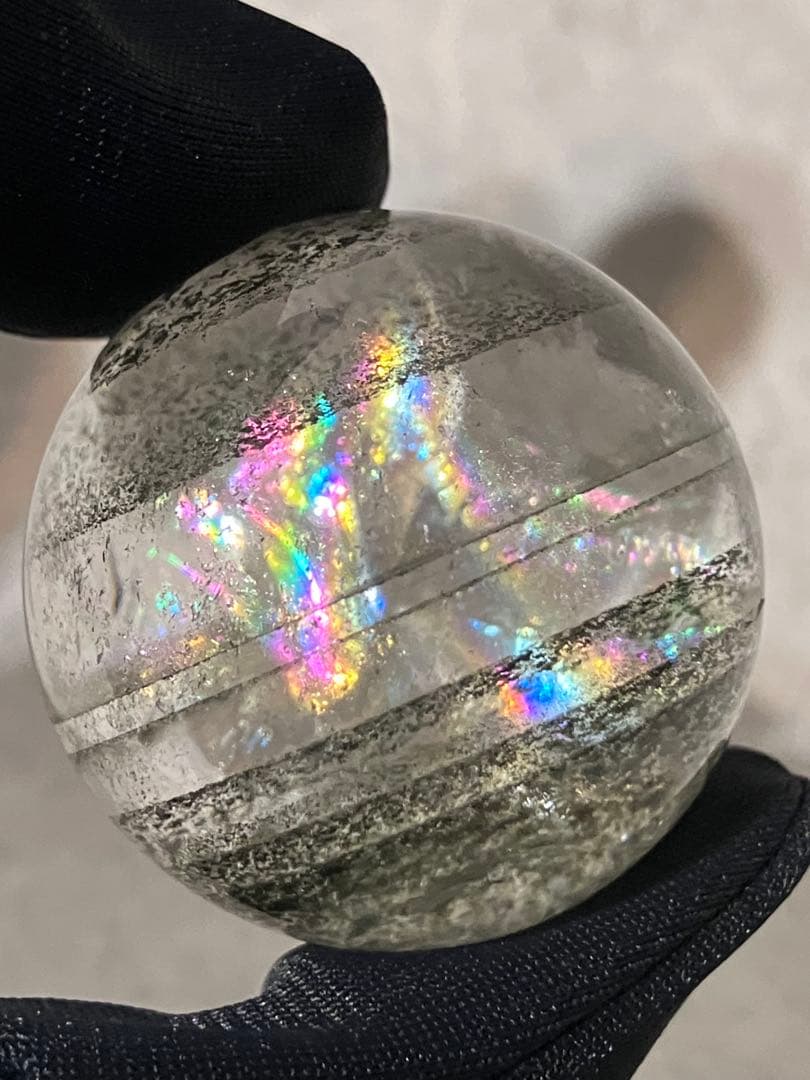 希少　高品質　千畳　グリーンガーデンクォーツ　スフィア