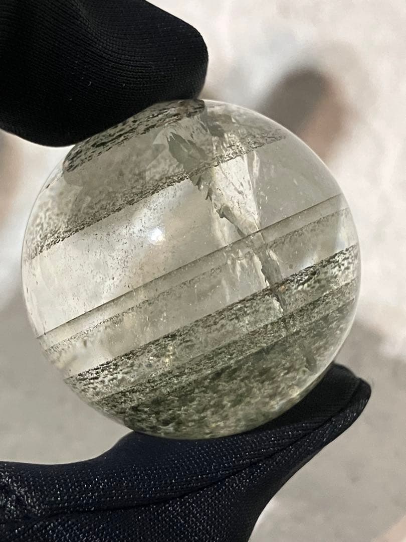 希少　高品質　千畳　グリーンガーデンクォーツ　スフィア