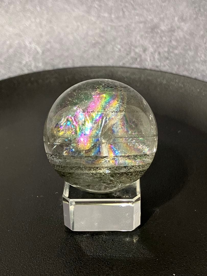 希少　高品質　千畳　グリーンガーデンクォーツ　スフィア