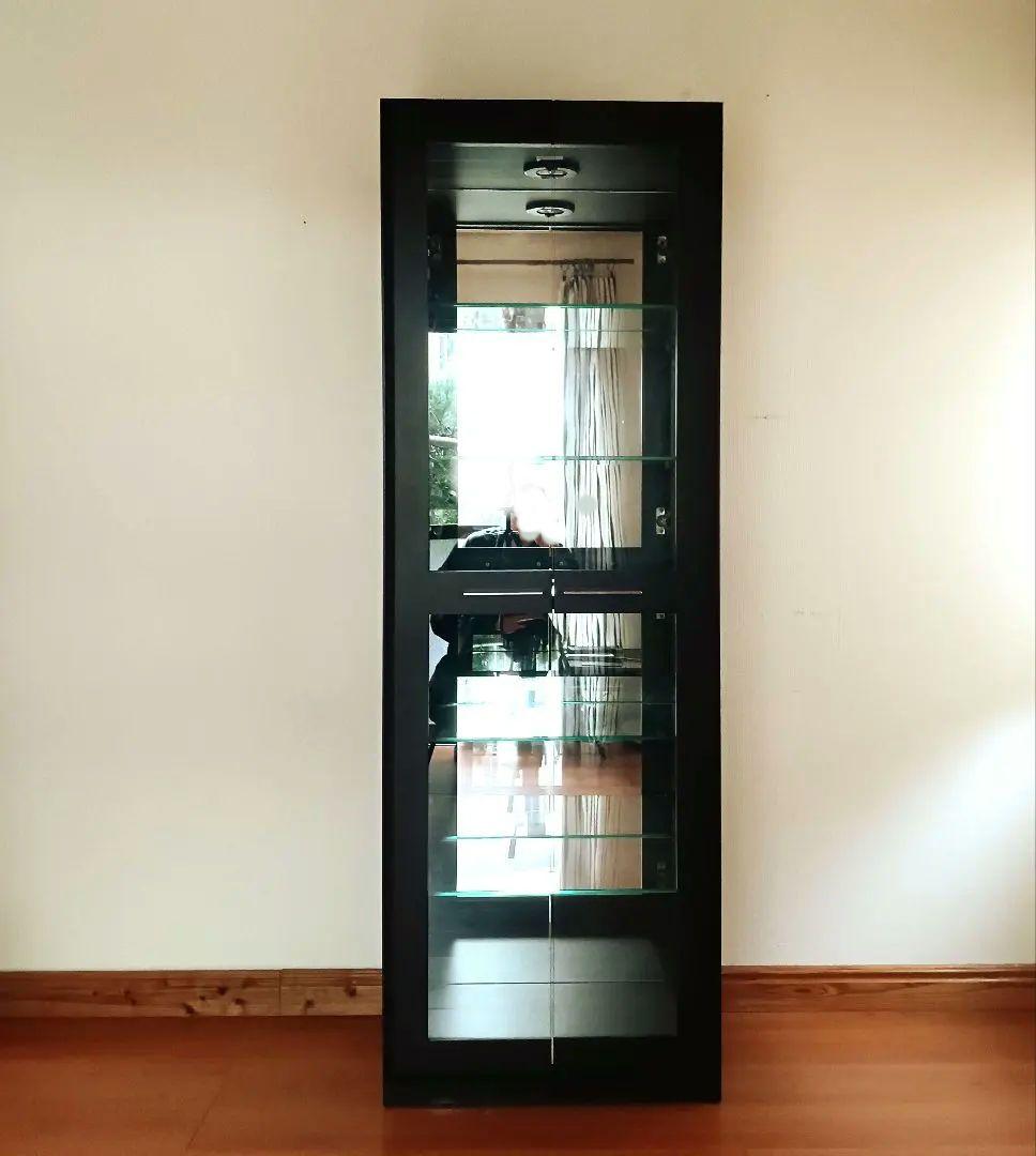 照明付き ガラスキャビネット コレクションケース キュリオケース　キュリオ59