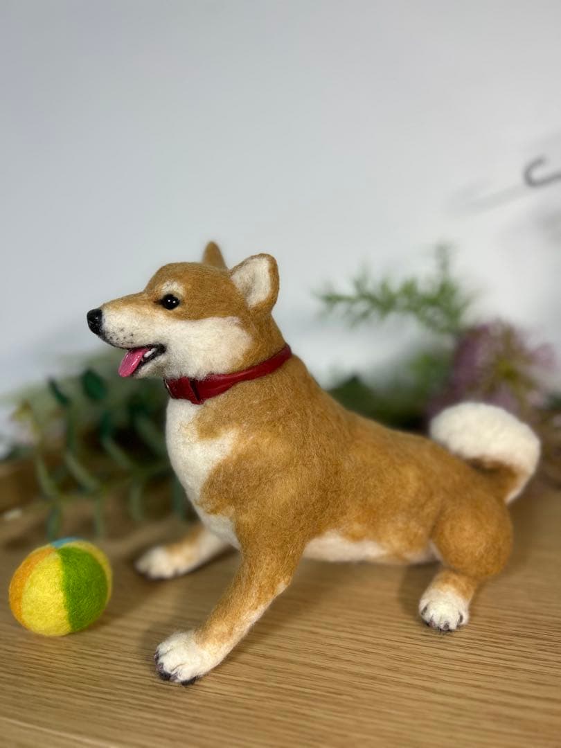 羊毛フェルト　犬　柴犬
