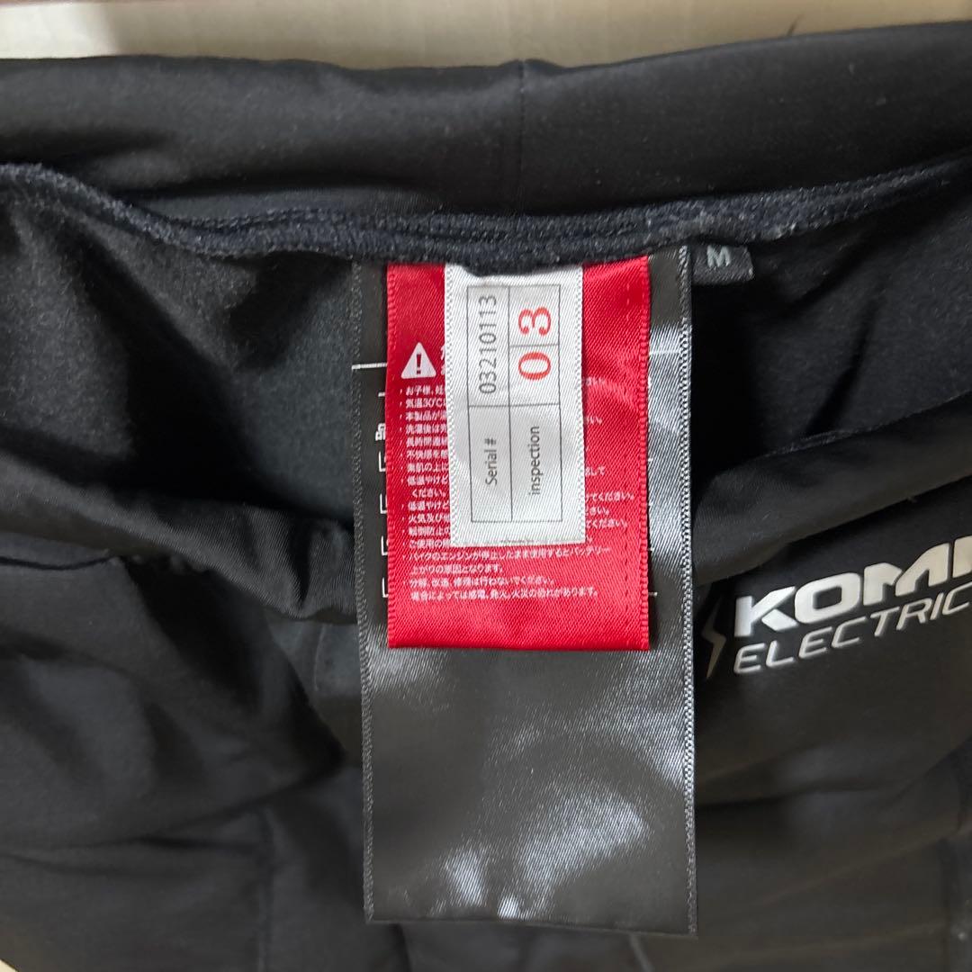 【3点セット】KOMINE 12V電熱ウェア一式(ジャケット/タイツ/グローブ)