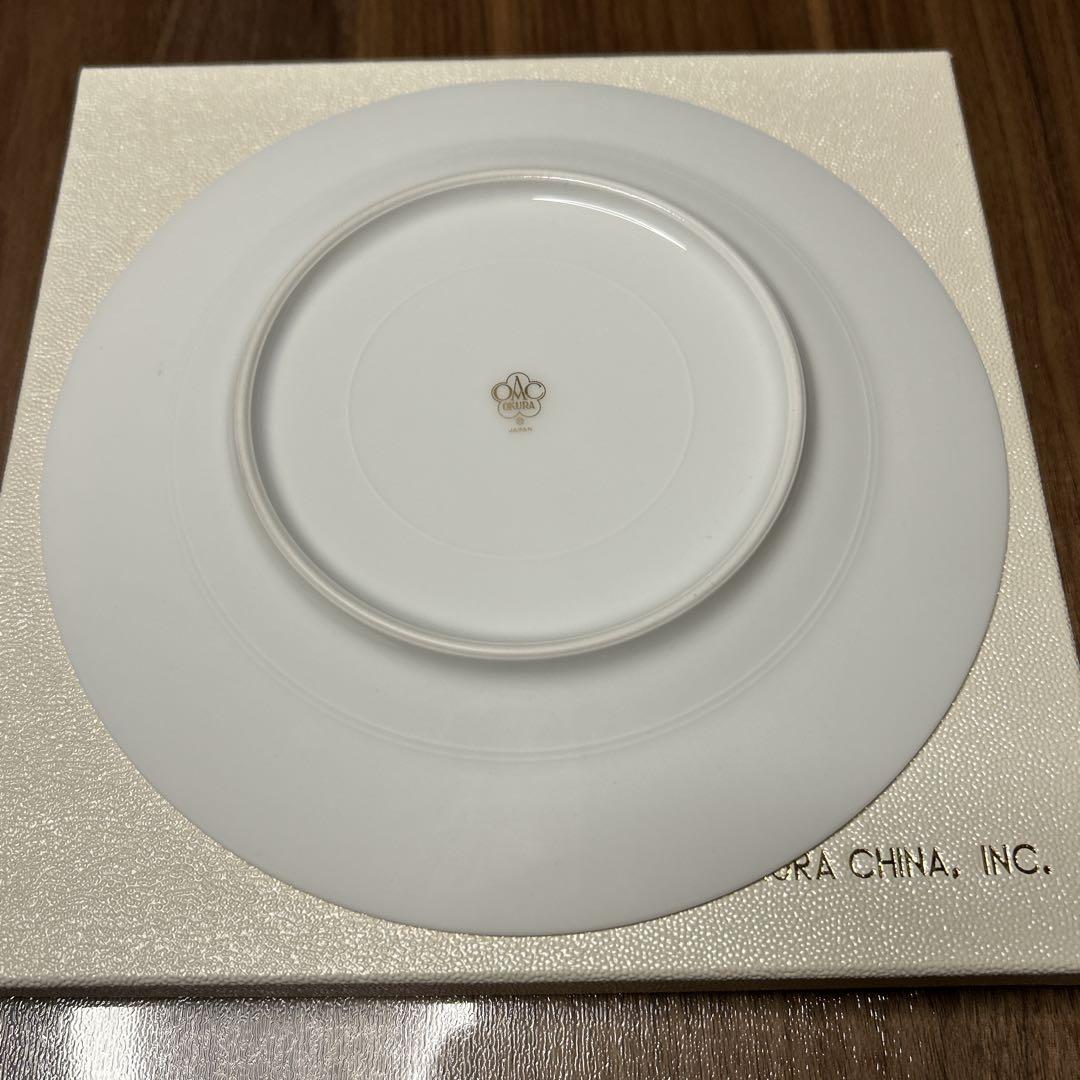 【新品•未使用•箱あり】大倉陶園 色蒔 パンジー デザート皿 ブルー