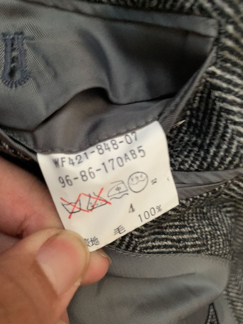 Burberry‘s ヘリンボーン　ダブル　セットアップ　ネームあり　Lサイズ