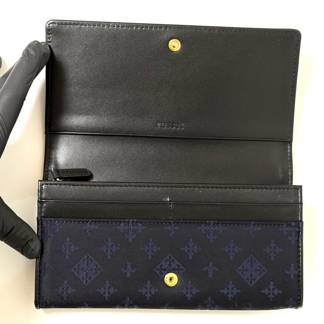 【未使用】russet ラシット 長財布 モノグラム ネイビー