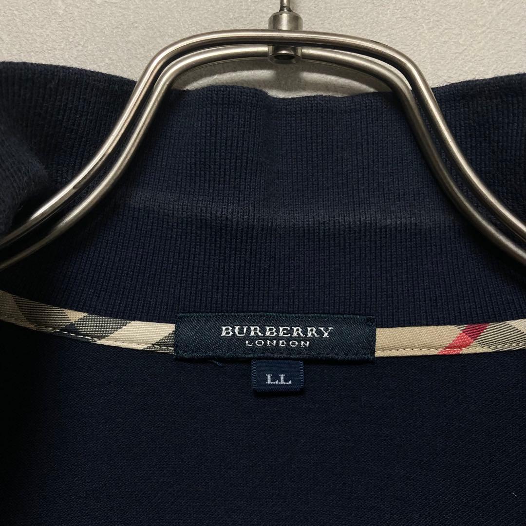 BURBERRY LONDON バーバリー ロンドン ポロシャツ ネイビー LL