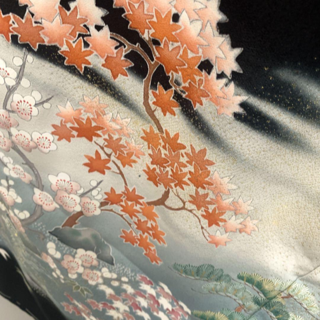 極美品　黒留袖　袋帯　￼ 4点フルセット　結婚式　比翼仕立て　礼服　作家物