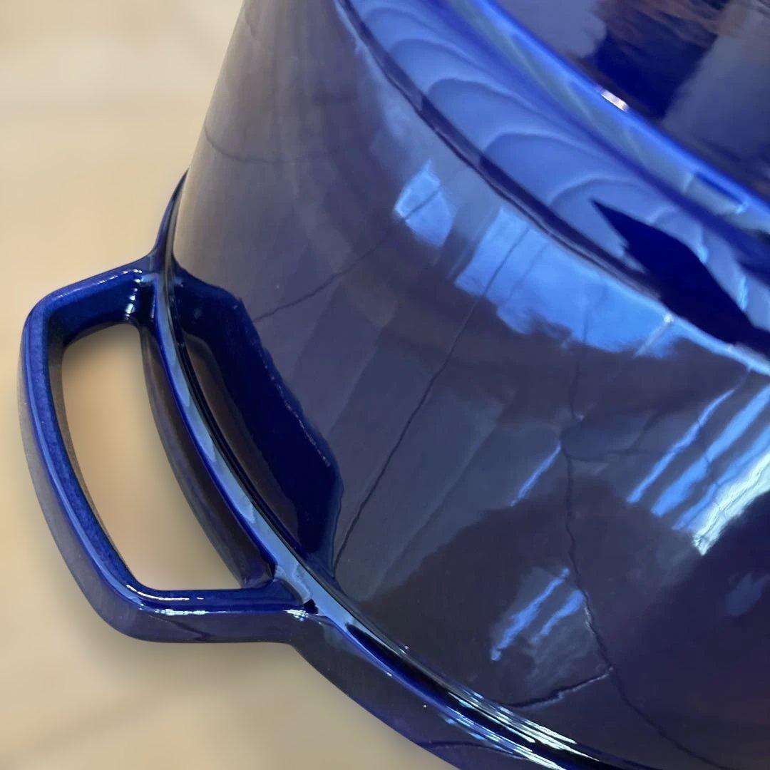 新品 グランブルー ストウブ staub 鍋 ピコ・ココット ラウンド 28cm