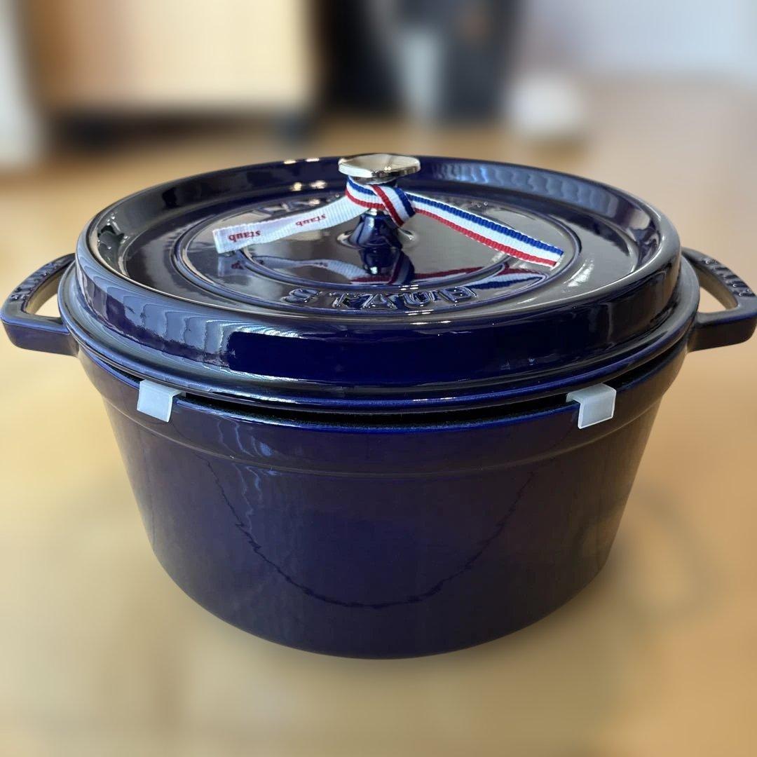 新品 グランブルー ストウブ staub 鍋 ピコ・ココット ラウンド 28cm