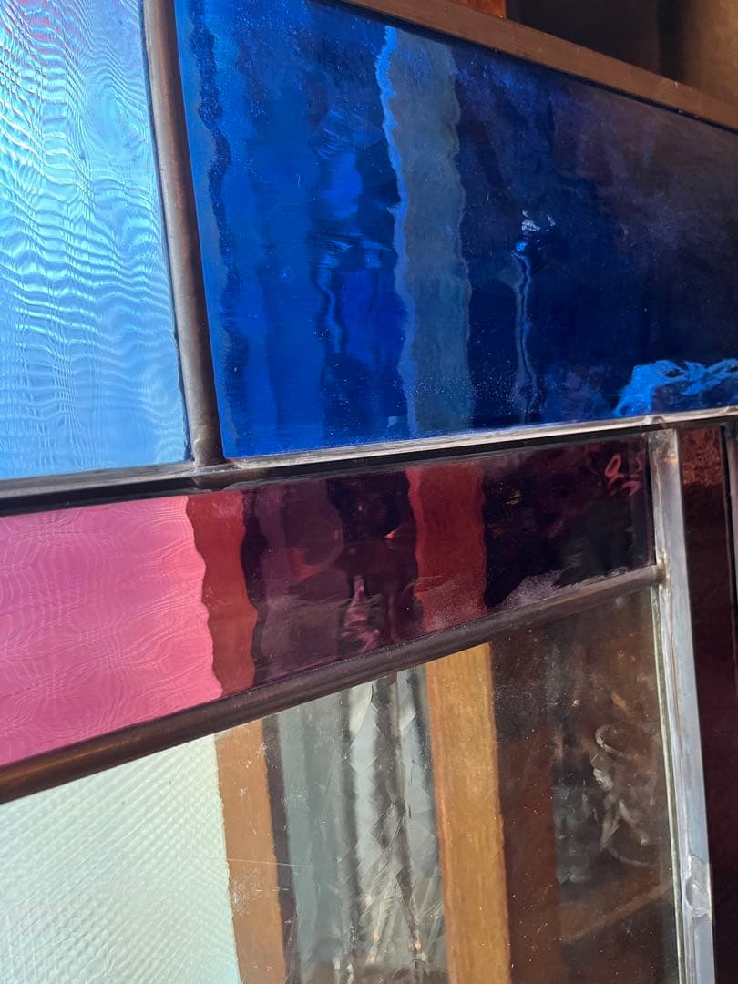 引き取り限定 ステンドグラス パネル 建具 窓 ステンドガラス アンティーク