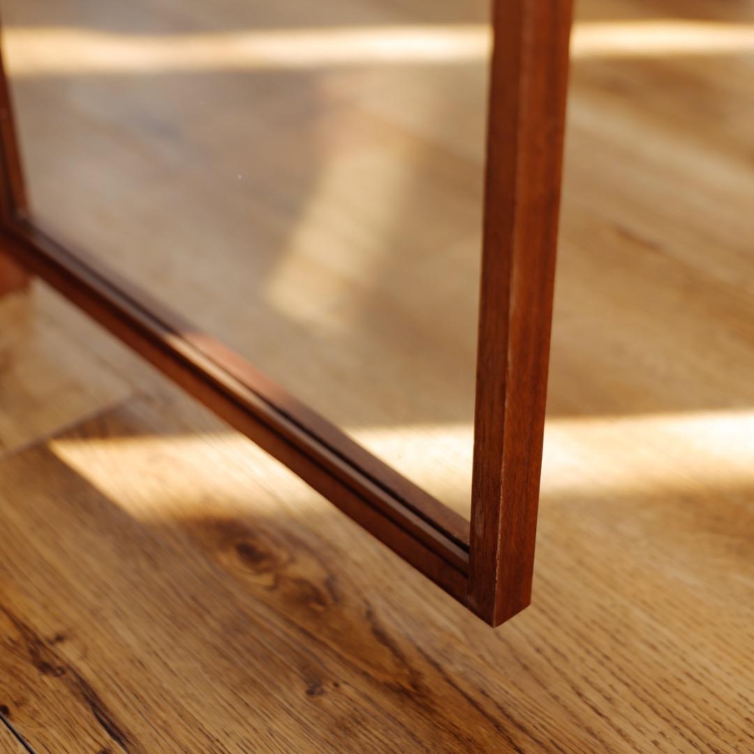 無印良品木製キャビネットガラス扉スリムウォールナット材突板2/2磯野タマさま専用