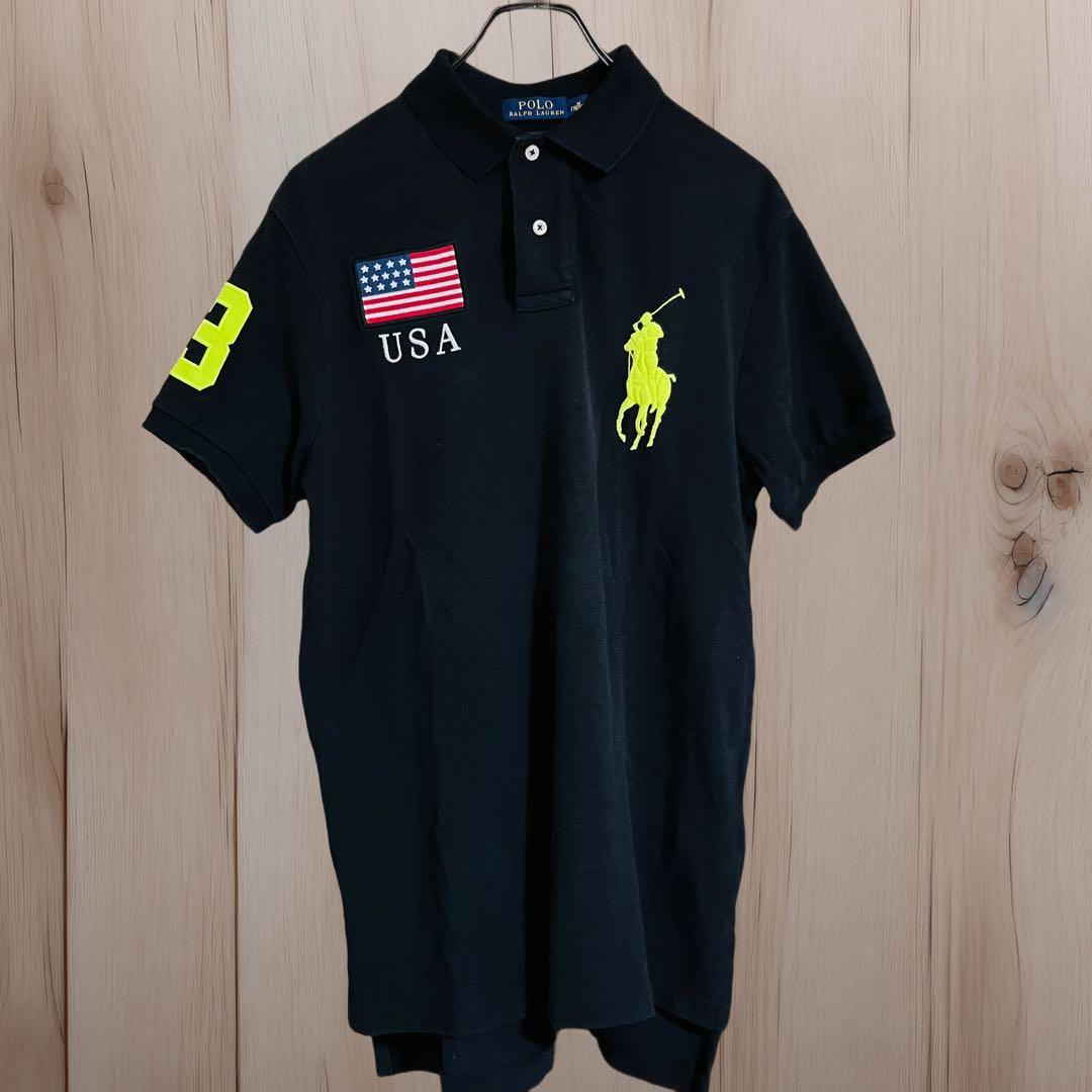 最終価格　【美品】ポロラルフローレン ポロシャツ 　星条旗 チーフキーフ　M