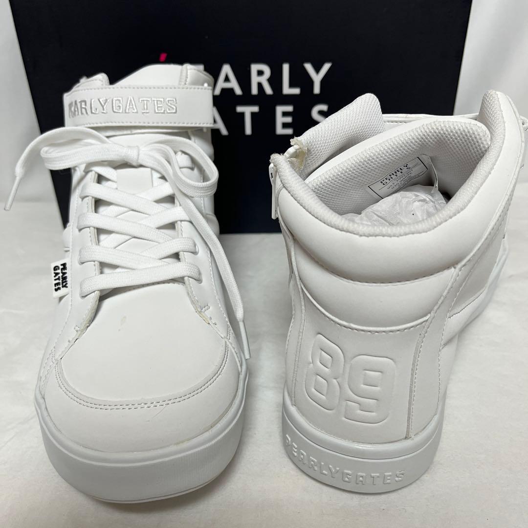 新品 PEARLY GATES ハイカット ゴルフシューズ 白27.5cm