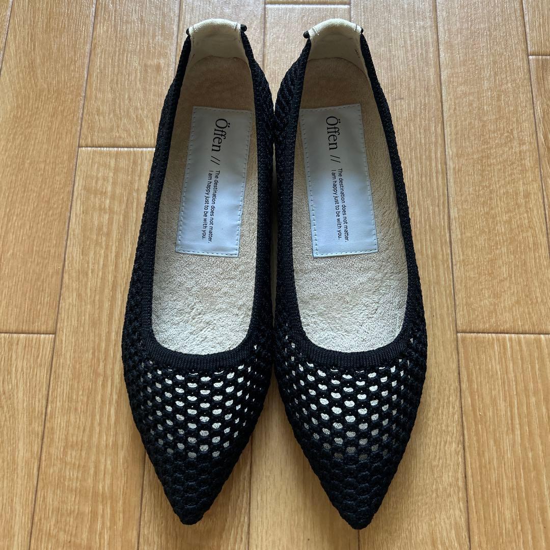 Öffen ブラック フラットシューズ 39