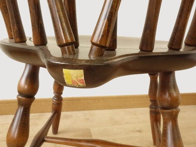 飛騨産業　キツツキ　スピンドルチェアーB　イス　椅子　 木製　再塗装済ＵＳＥＤ