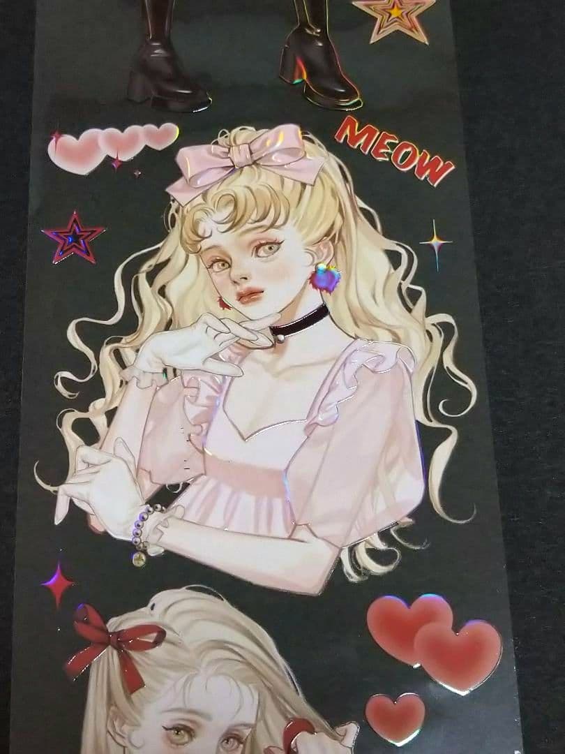 ✩のこり１✩J654＃SEER B·诺(虹光)切り売り海外人物マステ女の子