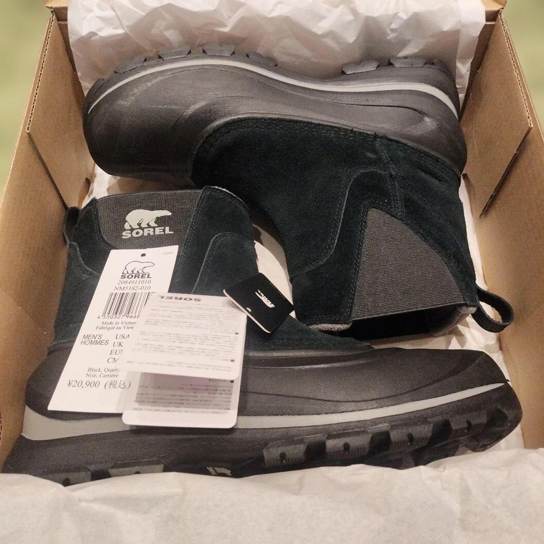 【美品】SOREL バクストン プルオンブーツ Black 28.0