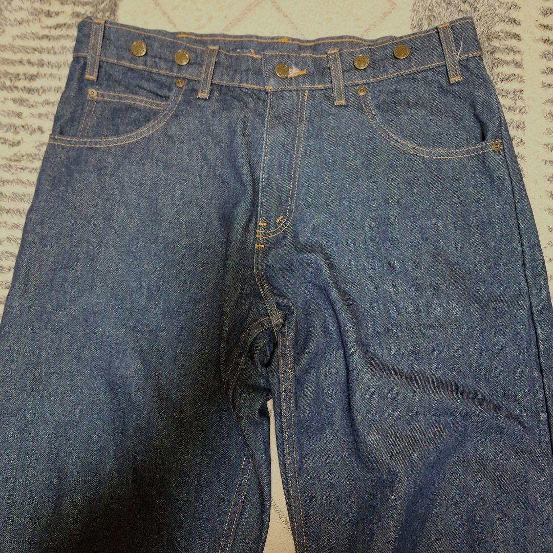 PRISON BLUES ワークジーンズ サスペンダーボタン リジッドブルー