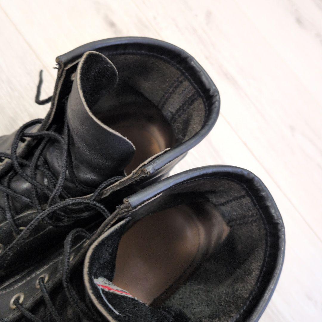 RED WING ブラック レザーブーツ8137 USA81/2 UK71/2
