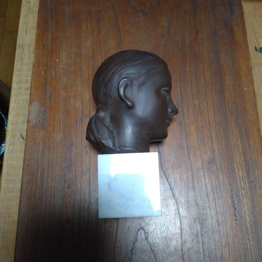 ブロンズ美人像　舟越保越　台大理石
