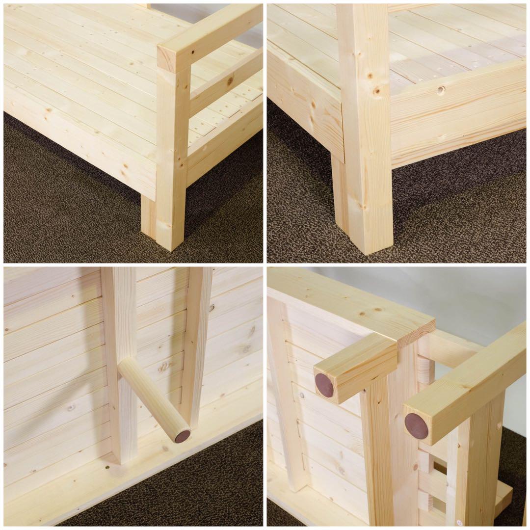 K 新品 北欧 ソファベッド グレー カントリー パイン材 すのこ 省スペース